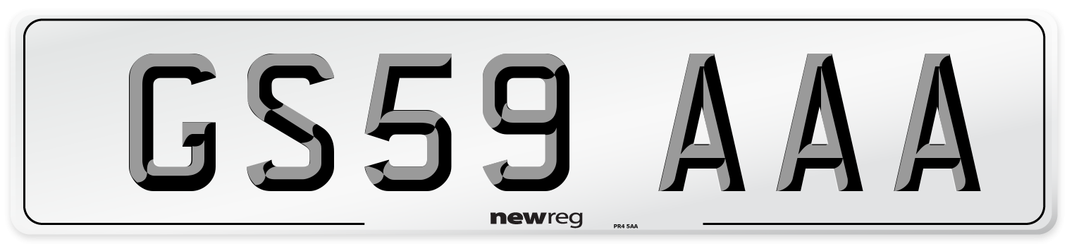 GS59 AAA Number Plate from New Reg